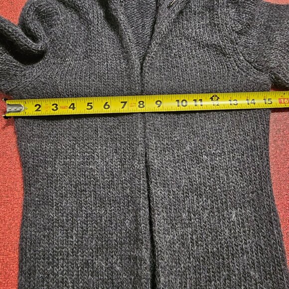 J.Crew Alpaca Blend Long Sweater Cardigan Coat Sz XS Charcoal Quiet Luxury - Picture 9 of 11